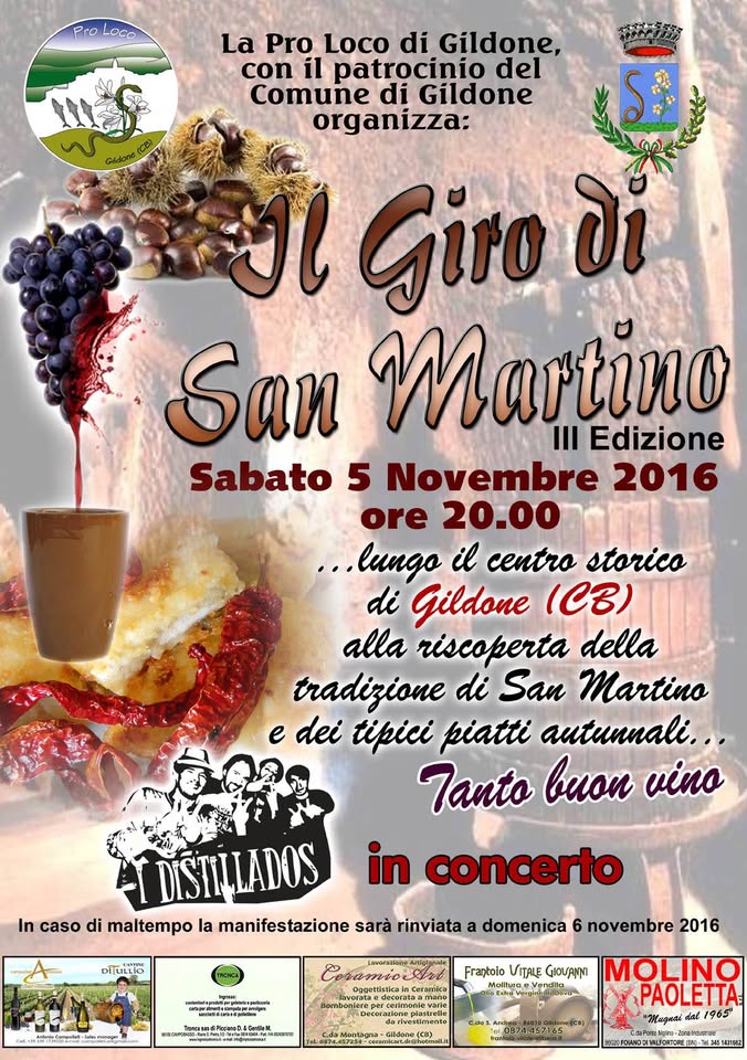 Evento Il Giro di San Martino 2016 Locandina Il Giro di San Martino 2016 - sabato 5 novembre ore 20:00 - 00:00