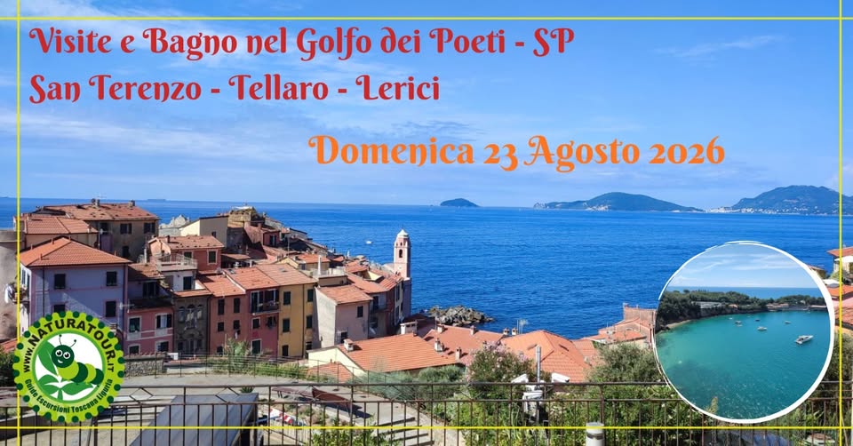 Evento Il Golfo dei Poeti in Barca – Visite e bagni a San Terenzo – Lerici e Tellaro – Liguria Locandina Il Golfo dei Poeti in Barca – Visite e bagni a San Terenzo – Lerici e Tellaro – Liguria - domenica 23 agosto ore 09:45 - 18:30