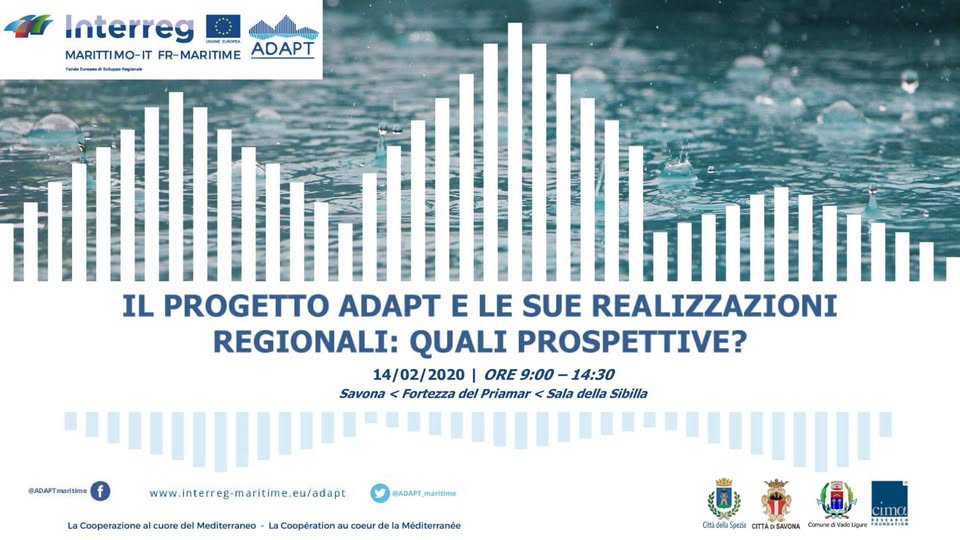 Evento Il progetto ADAPT e le sue realizzazioni regionali Locandina Il progetto ADAPT e le sue realizzazioni regionali - venerdì 14 febbraio ore 09:00 - 14:30