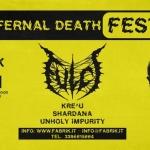 Immagine evento “Infernal Death Fest” Fulci Kre u Shardana Unholy Impurity @Fabrik – Cagliari a Cagliari (CA) No photo description available.