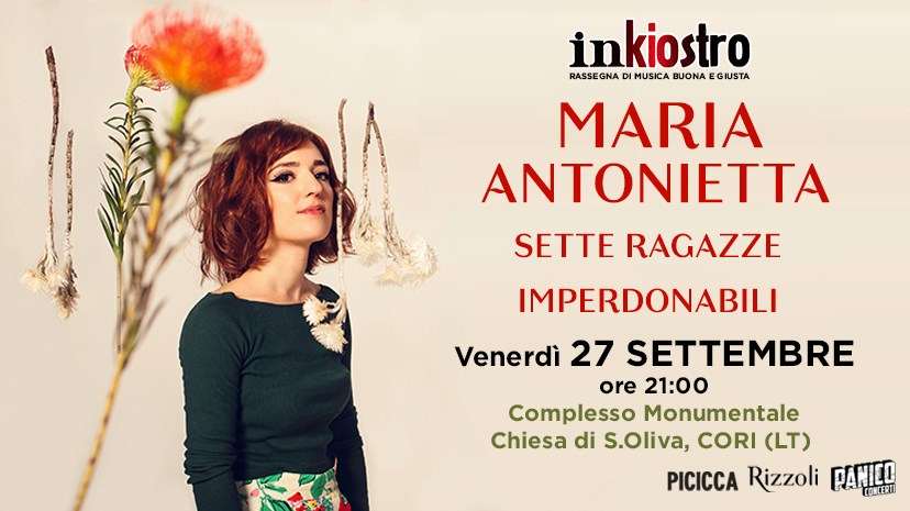 Evento InKiostro Maria Antonietta – 27 Settembre – Chiesa S.Oliva Locandina InKiostro Maria Antonietta – 27 Settembre – Chiesa S.Oliva - venerdì 27 settembre ore 21:00 - 00:00