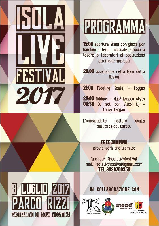 Evento Isola Live Festival 2017 Locandina Isola Live Festival 2017 - sabato 8 luglio ore 12:00 - 01:00