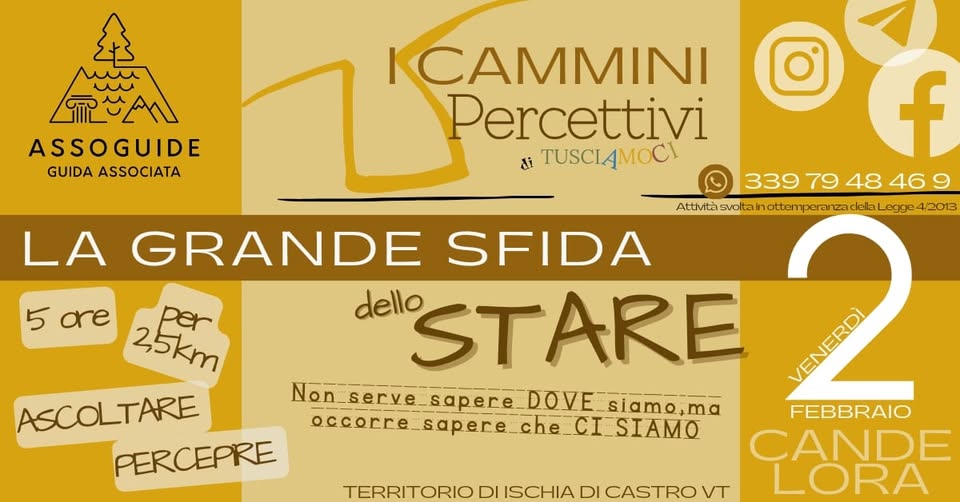 Evento La Grande Sfida Dello Stare Locandina La Grande Sfida Dello Stare - venerdì 2 febbraio ore 12:00 - 15:00