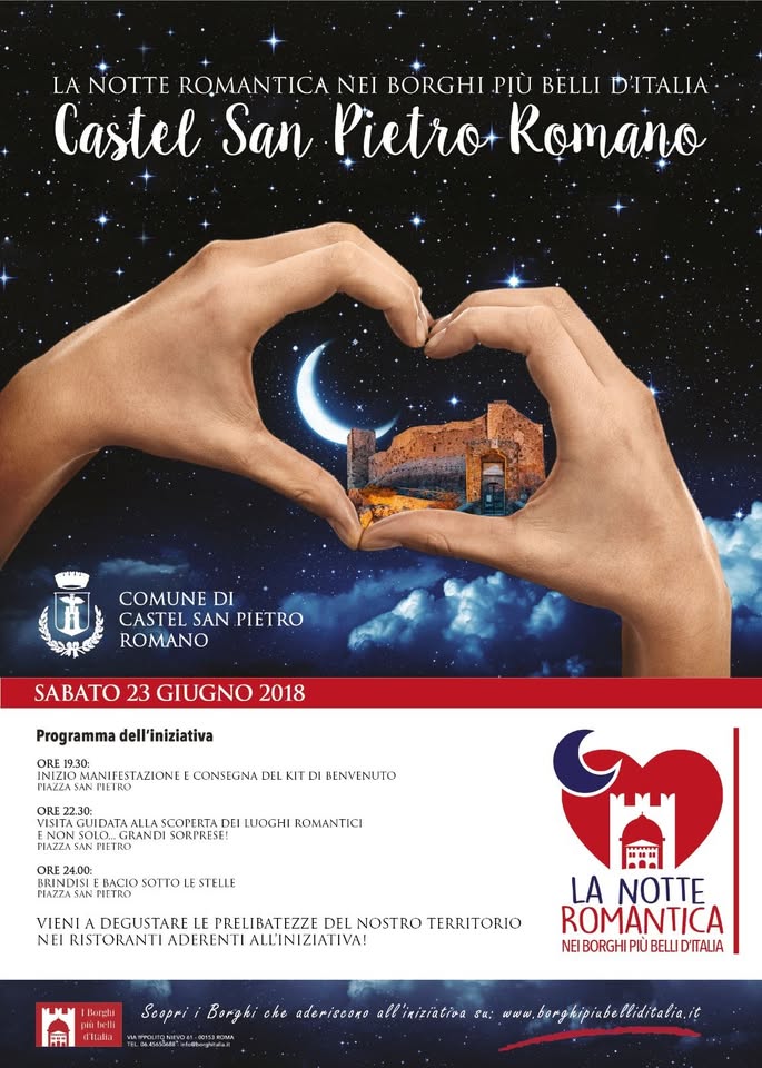 Evento La Notte Romantica Dei Borghi Piu’ Belli D’italia Locandina La Notte Romantica Dei Borghi Piu’ Belli D’italia - sabato 23 giugno ore 20:00 - 23:00