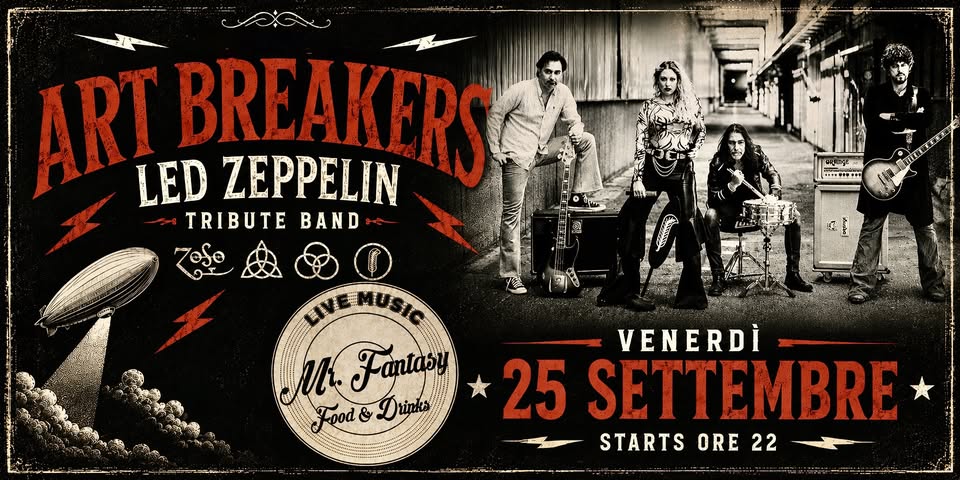 Evento Led Zeppelin Tribute – Live – Mister Fantasy – Buccinasco (MI) Locandina Led Zeppelin Tribute – Live – Mister Fantasy – Buccinasco (MI) - venerdì 25 settembre ore 22:00 - 00:00
