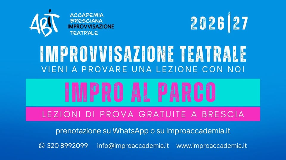 Evento LEZIONI DI PROVA – improvvisazione teatrale Locandina LEZIONI DI PROVA – improvvisazione teatrale - martedì 15 settembre ore 20:00 - 22:00