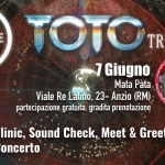 Immagine evento Marco Fanton Clinic Concerto T – Side TOTO Tribute a Anzio (RM) No photo description available.