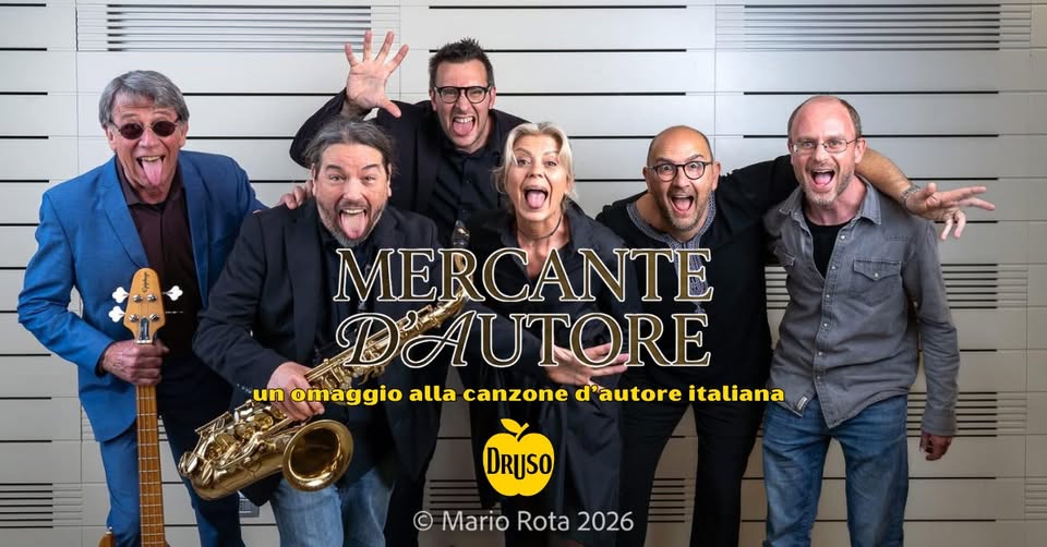 Evento MERCANTE D’AUTORE in concerto al Druso di Bergamo Locandina MERCANTE D’AUTORE in concerto al Druso di Bergamo - domenica 20 settembre ore 18:00 - 20:00