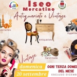 Immagine evento Mercatino Handmade Vintage Antiquariato Iseo Bs Domenica 20 Settembre a Iseo (BS) Mercatino Handmade Vintage Antiquariato Iseo Bs Domenica 20 Settembre a Iseo (BS) il 20 settembre 2026