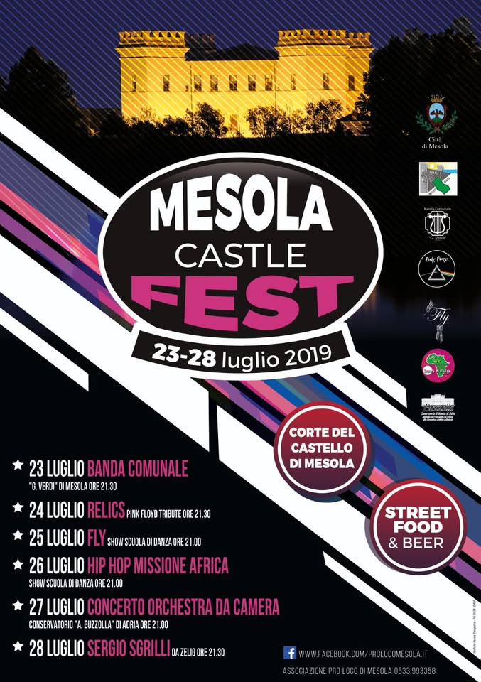 Evento Mesola Castle Fest 2019 Locandina Mesola Castle Fest 2019 - da martedì 23 luglio - domenica 28 luglio 2019 ore 20:00 ore 23:00