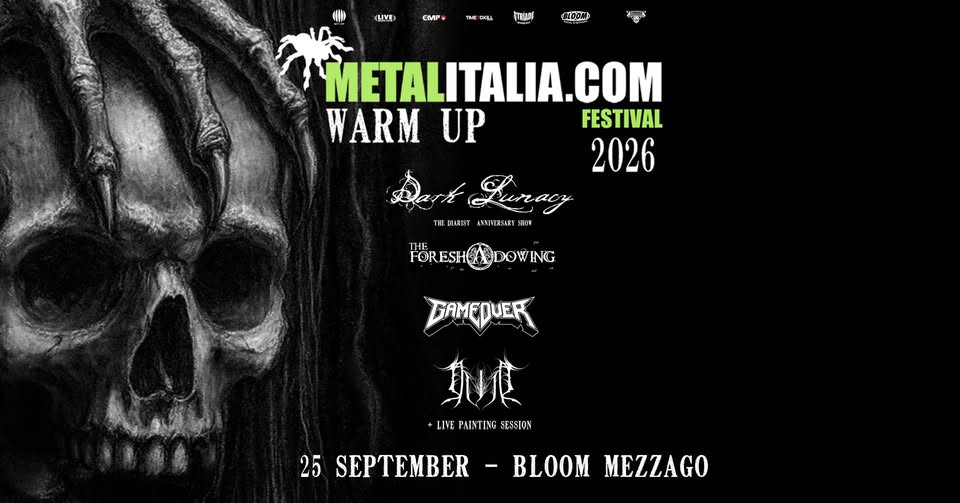 Evento Metalitalia Festival 2026 – Warm – up party – Bloom Mezzago Locandina Metalitalia Festival 2026 – Warm – up party – Bloom Mezzago - venerdì 25 settembre ore 18:00 - 20:00