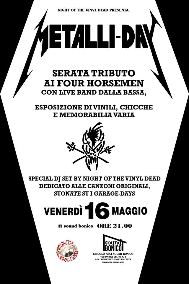 Evento …Metalli – Day… 16 Maggio 2014 – Sound Bonico Locandina …Metalli – Day… 16 Maggio 2014 – Sound Bonico - venerdì 16 maggio ore 21:30 - 23:30
