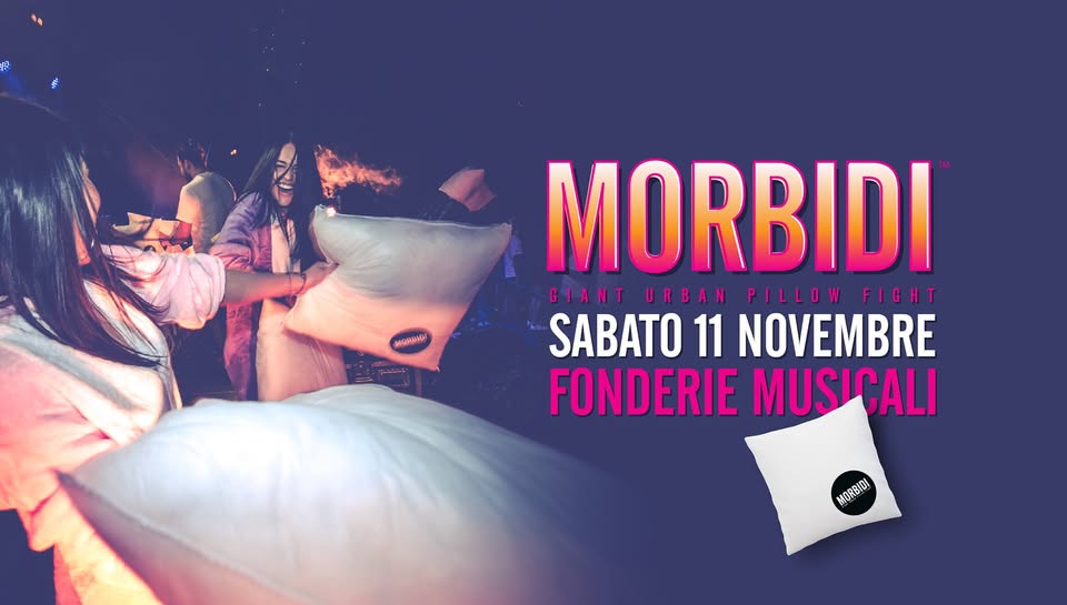 Evento Morbidi – La Battaglia di Cuscini – Rosolina (RO) Locandina Morbidi – La Battaglia di Cuscini – Rosolina (RO) - sabato 11 novembre ore 23:00 - 05:00