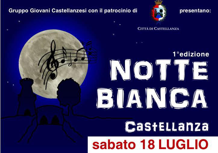 Evento Notte Bianca Castellanza Locandina Notte Bianca Castellanza - sabato 18 luglio ore 15:00 - 01:30