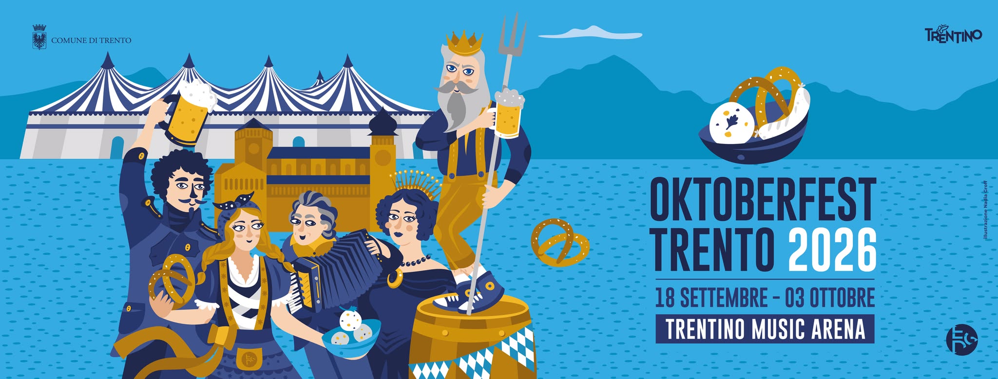 Evento Oktoberfest Trento 2026 Quattordicesima Edizione Locandina Oktoberfest Trento 2026 Quattordicesima Edizione - da venerdì 18 settembre - domenica 4 ottobre 2026 ore 19:00