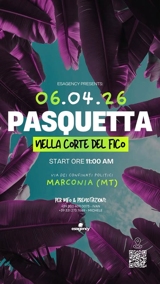 Evento pasquetta alla corte del fico Locandina pasquetta alla corte del fico - lunedì 6 aprile ore 08:00 - 10:00