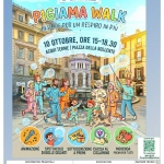 Immagine evento Pigiama Walk – Insieme per un respiro in più a Acqui Terme (AL) May be an illustration of text that says 'Delagarianed cquiTerma uIN-r400 iuth 3BVIES ACQUI S.P.A.T. CAMMINATA NON COMPETITIVA A SOSTEGNO DELLA RICERCA SULLA FIBROSI CISTICA 38 EDIZIONE PIGIAMA WALK INSIEME-PER UN RESPIRO IN PIÙ 10 OTTOBRE, ORE 15-18.30 ACQUI TERME PIAZZA DELLA BOLLENTE Cesin ANIMAZIONE SPETTACOLO SOTTOSCRIZIONE CACCIA DI BOLLE GIGANTI PREMI CICLAMINO Iscrivitiqu SOSTENITORI PRINCIPALI SINERGO MERENDA TUTTI 解0 ΣΜ3 养舒玉樂 STERIA- SOSTENITORI Calzature Asponelature LaCrisalide Estetica RINGRAZIAMOIN INOLTRE . PARTNER TECNICI ន Birerta Re rSuite ใน Helpe Lezrerinone Glacobbe Nugrini Plúme OlaLobe Wallness Passione Cudlna Glocartolak B Aoconclature PAE Parwtteria Martina AutorloamblP ไทยิ Clvico4 FedericaB Cerin sconti cunti Cmiliana ioiolli'