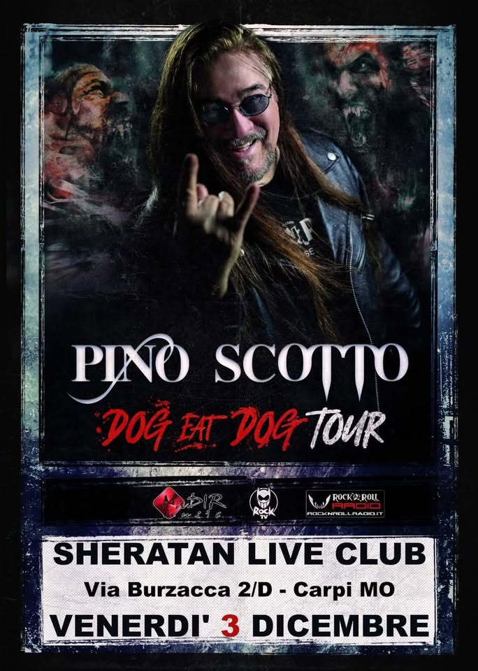 Evento Pino Scotto Guest live @Sheratan Live Club Locandina Pino Scotto Guest live @Sheratan Live Club - venerdì 3 dicembre ore 21:00 - 23:00
