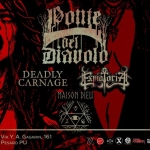 Immagine evento Ponte Del Diavolo – Deadly Carnage – Expiatoria – Maison Dieu Live Spazio Webo (PU) a Pesaro (PU) May be an illustration of text that says 'ប្រប០ แแ DEADLY 新年 תנעלי SABATO 24W6B SPAZAD 24 WEBO VIAY.A. VIA VIAY.A.GAGARIN,161 A. GAGARI N, 161 OTTOBRE PESAROPU PU HERUY 新 참뉴 HOCHELIFE HOcu M0 IFE رامد'