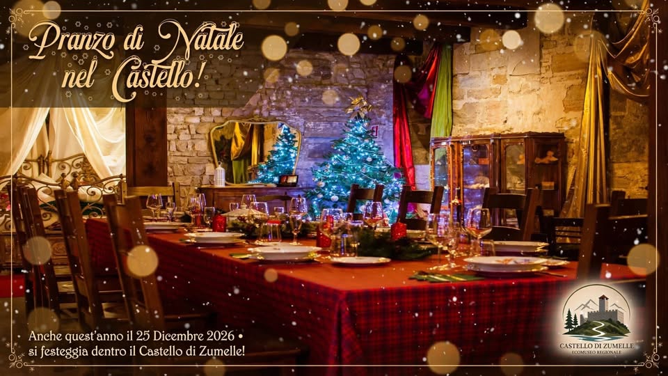 Evento Pranzo di Natale nel castello Locandina Pranzo di Natale nel castello - venerdì 25 dicembre ore 12:00 - 14:00