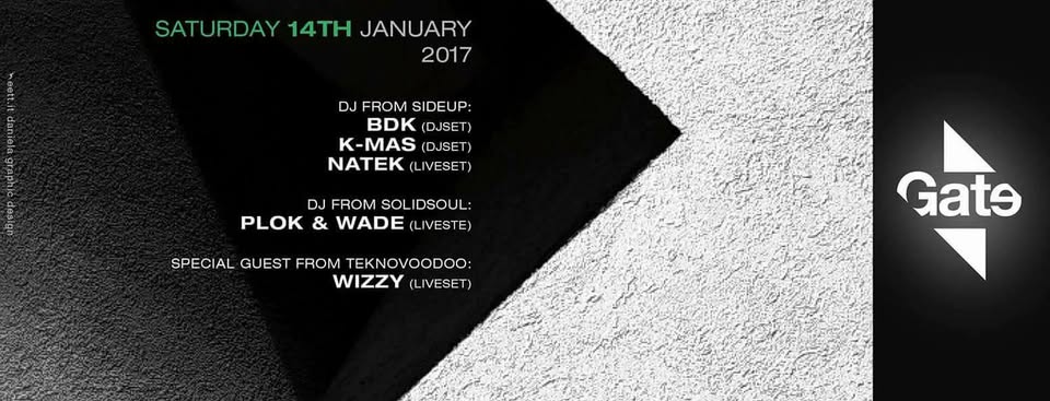 Evento Questa SERA TEKNO Party@Gate Clubbing Locandina Questa SERA TEKNO Party@Gate Clubbing - da sabato 14 gennaio - domenica 15 gennaio 2017 ore 23:00 ore 06:00