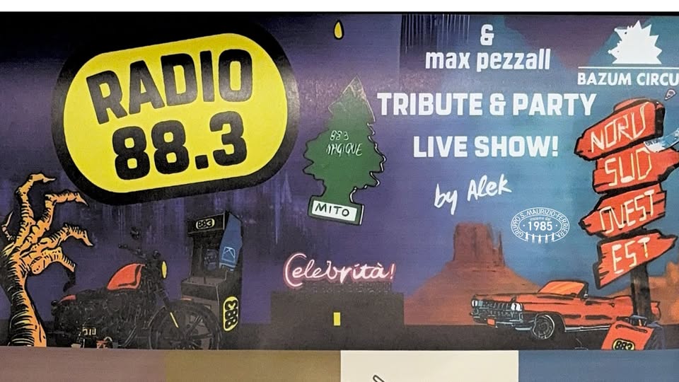 Evento RADIO 88.3 – Tribute & Party Live Show! Locandina RADIO 88.3 – Tribute & Party Live Show! - venerdì 19 settembre ore 21:30 - 23:30
