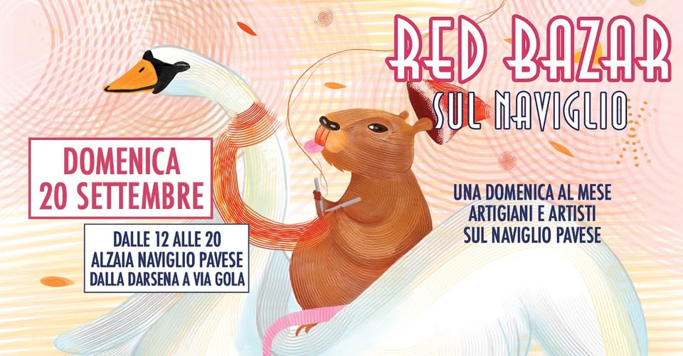 Evento Red Bazar sul Naviglio – 20 SETTEMBRE 2026 Locandina Red Bazar sul Naviglio – 20 SETTEMBRE 2026 - domenica 20 settembre ore 12:00 - 20:00