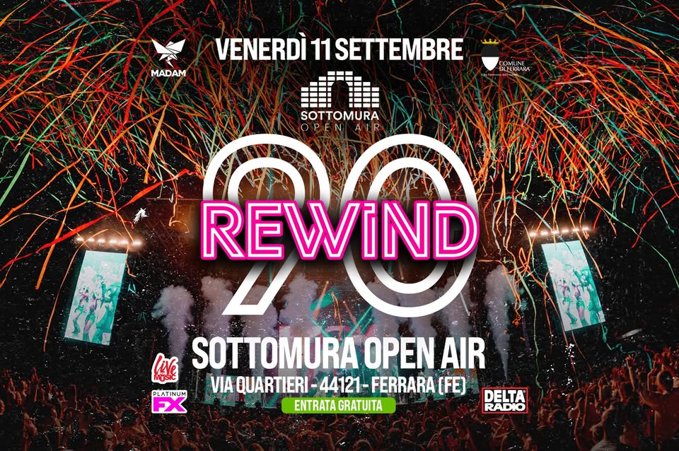Evento Rewind90 – Sottomura Fe Locandina Rewind90 – Sottomura Fe - venerdì 11 settembre ore 22:00 - 00:00