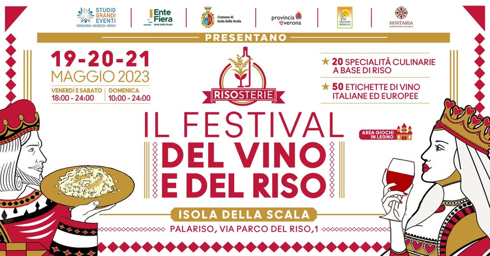 Evento Risosterie – 19/20/21 Maggio 2023 – Isola Della Scala Locandina Risosterie – 19/20/21 Maggio 2023 – Isola Della Scala - da venerdì 19 maggio - domenica 21 maggio 2023 ore 18:00 ore 23:45