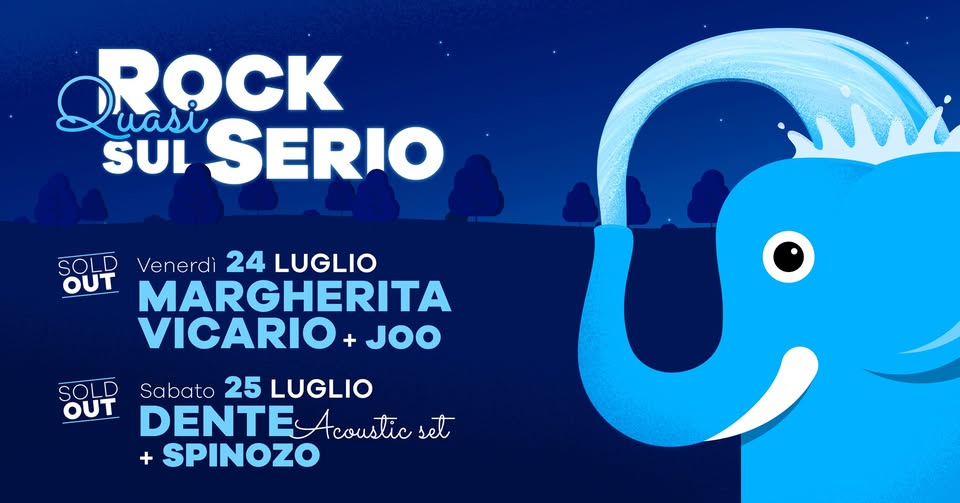 Evento Rock (quasi) sul Serio 2020 Locandina Rock (quasi) sul Serio 2020 - da venerdì 24 luglio - sabato 25 luglio 2020 ore 19:30 ore 23:30