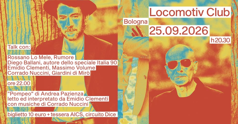 Evento RUMORE 100 @Locomotiv Club Emidio Clementi – Corrado Nuccini “Pompeo” di Andrea Pazienza Locandina RUMORE 100 @Locomotiv Club Emidio Clementi – Corrado Nuccini “Pompeo” di Andrea Pazienza - venerdì 25 settembre ore 20:30 - 22:30