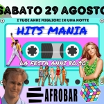Immagine evento Sabato 29 Agosto HITS MANIA Anni 80/90 all’ AFROBAR – La pIù grande Festa Anni 80/90 d’Italia! a Catania (CT) Sabato 29 Agosto HITS MANIA Anni 80/90 all' AFROBAR - La pIù grande Festa Anni 80/90 d'Italia! a Catania (CT) il 29 agosto 2026