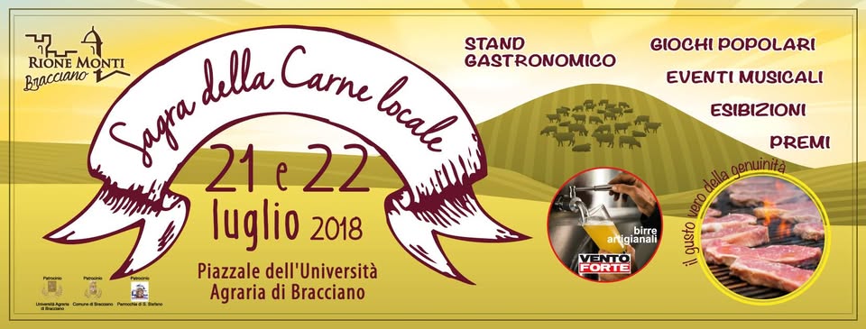 Evento Sagra della Carne Locale Locandina Sagra della Carne Locale - da sabato 21 luglio - domenica 22 luglio 2018 ore 18:00 ore 23:30