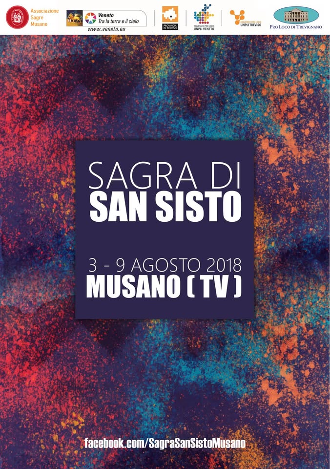 Evento Sagra di San Sisto 2018 Locandina Sagra di San Sisto 2018 - da venerdì 3 agosto - giovedì 9 agosto 2018 ore 19:00 ore 23:59