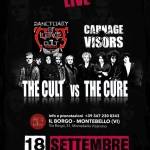 Immagine evento Sanctuary The Cult Tribute Vs Carnage Visors The Cure Tribute Live @Il Borgo (Vi) a Montebello Vicentino (VI) Sanctuary The Cult Tribute Vs Carnage Visors The Cure Tribute Live @Il Borgo (Vi) a Montebello Vicentino (VI) il 18 settembre 2026