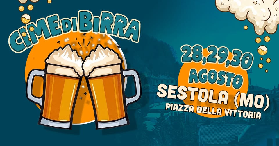 Evento Sestola Cime di Birra 2026 – 28, 29 & 30 Agosto Locandina Sestola Cime di Birra 2026 – 28, 29 & 30 Agosto - da venerdì 28 agosto - domenica 30 agosto 2026 ore 18:00 ore 23:30