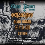 Immagine evento SLOW BURN FESTIVAL Holy Giant Slow Order Eye of the Golem D3thON Live – Alchemica Bologna a Bologna (BO) SLOW BURN FESTIVAL Holy Giant Slow Order Eye of the Golem D3thON Live - Alchemica Bologna a Bologna (BO) il 18 settembre 2026
