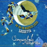 Immagine evento Sognambula 2026 a Sassetta (LI) May be a graphic of text that says 'INFO E BIGLIETTI SOGNAMBULA.IT 112 a EDIZIONE 14-15-16 AGOSTO 2026 SASSETTA Sograitula X FESTIVAL FESTIVALONIRICO ONIRICO 用 DEL TEATRO DELTEATROINSTRADA IN STRADA ............ i n'