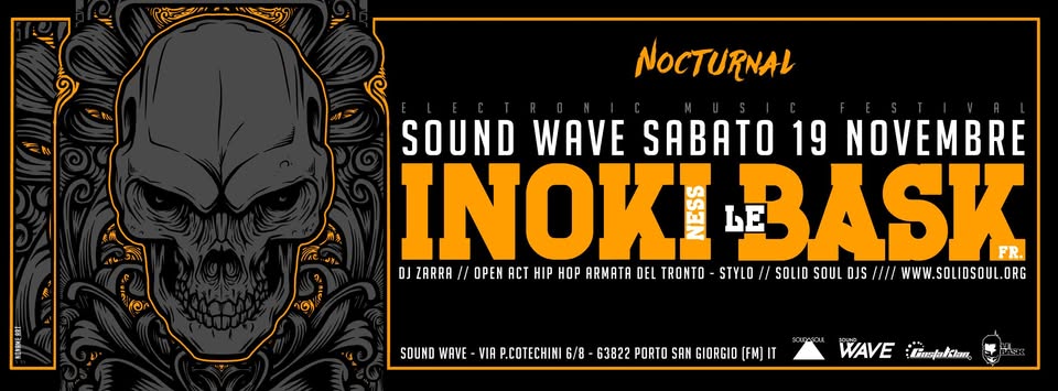 Evento Stasera !! Inoki Lebask At Sound Wave Season Opening Locandina Stasera !! Inoki Lebask At Sound Wave Season Opening - da sabato 19 novembre - domenica 20 novembre 2016 ore 11:00 ore 06:00