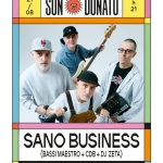 Immagine evento Sun Donato Festival Sano Business Live Bassi Maestro Cdb Dj Zeta a Bologna (BO) May be a graphic of text that says '21 / 08 SUN h 21 DONATO BUSI SAIVO F SANO BUSINESS (BASSI MAESTRO + CDB DJ ZETA) DJANGO MUSIC'