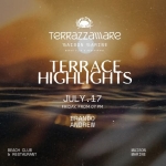 Immagine evento Terrace Highlights 17.07 a Jesolo (VE) May be a graphic of text that says 'TeRRaZzalllare MAISONIIARINE IAISON MARINE SPACH ACKSIURATPIT..... ะเม TERRACE HIGHLIGHTS JULY.17 17 JULY FRIDAY, FROM FRIDAY,FROM07PM 07 PM BRANDO ANDREW TERRAZZAMARE TERA RE JESOLO-VENICE JESOLO VENICE BEACH CL UE RESTAURANT MAISON MARINE FROM 05. FROM05.00PM O 00 PM TILL LATE'