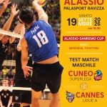 Immagine evento Test match maschile – Cuneo Superlega – Cannes Ligue A a Alassio (SV) Test match maschile - Cuneo Superlega - Cannes Ligue A a Alassio (SV) il 19 settembre 2026