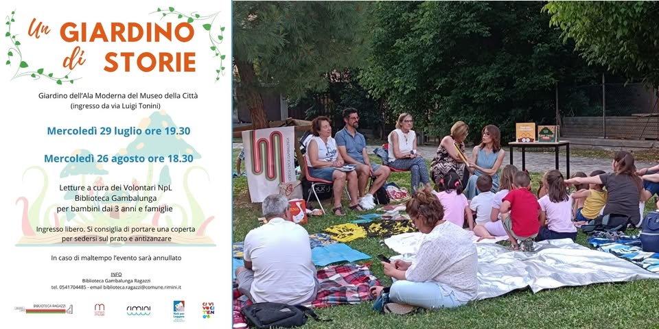 Evento Un giardino di storie Locandina Un giardino di storie - mercoledì 26 agosto ore 18:30 - 19:30