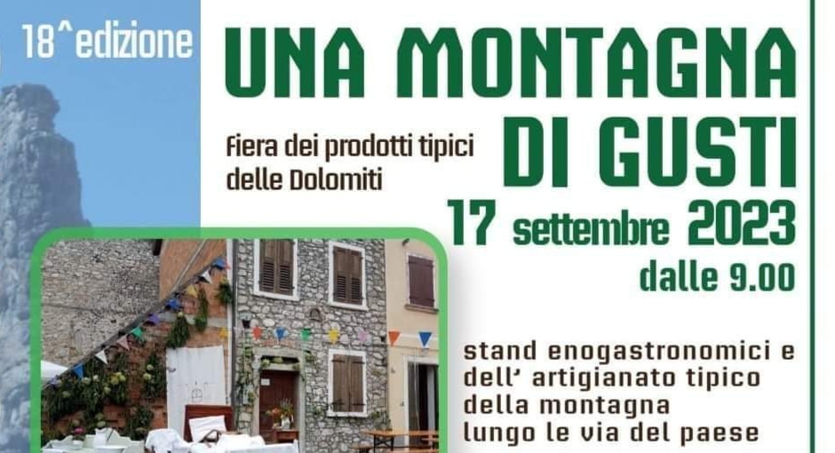 Evento Una Montagna di Gusti – 18a edizione Locandina Una Montagna di Gusti – 18a edizione - domenica 17 settembre ore 09:00 - 11:00