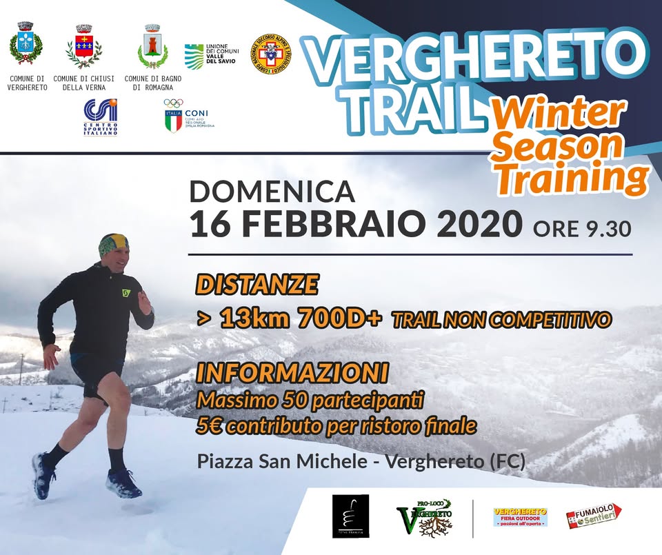 Evento Verghereto Trail Winter Season Training 2020 Locandina Verghereto Trail Winter Season Training 2020 - domenica 16 febbraio ore 09:30 - 12:30