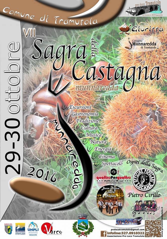 Evento VII Sagra della castagna Munnaredda 2016 Locandina VII Sagra della castagna Munnaredda 2016 - sabato 29 ottobre ore 09:00 - 00:00