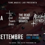 Immagine evento Vorga The Dead Flowers Graves Blasphemous Redemption – Tune Music Lab – Pordenone a Pordenone Vorga The Dead Flowers Graves Blasphemous Redemption - Tune Music Lab - Pordenone a Pordenone il 20 settembre 2026