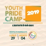 Immagine evento Youth Pride Camp 2019 a Montalto di Castro (VT) No photo description available.