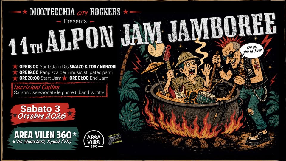 Evento 11° Alpon Jam Jamboree Locandina 11° Alpon Jam Jamboree - sabato 3 ottobre ore 18:00 - 01:00