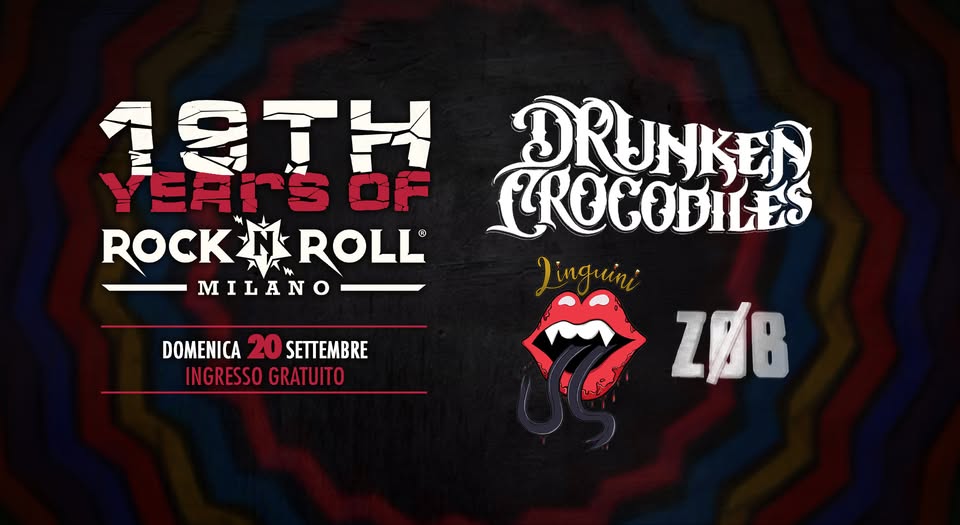 Evento 19° Compleanno Drunken Crocodiles Linguini Zob Locandina 19° Compleanno Drunken Crocodiles Linguini Zob - domenica 20 settembre ore 21:00 - 23:00